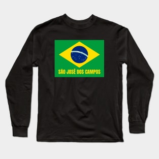 Sāo José dos Campos City in Brazil Flag Long Sleeve T-Shirt